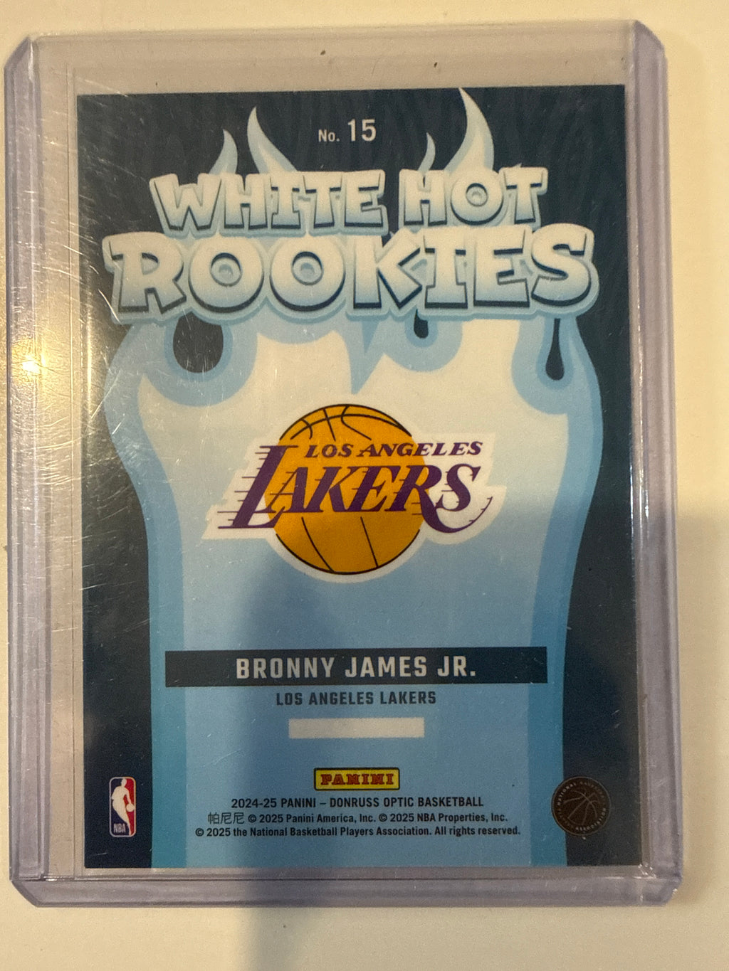 White Hot Rookies Bronny James Jr #15