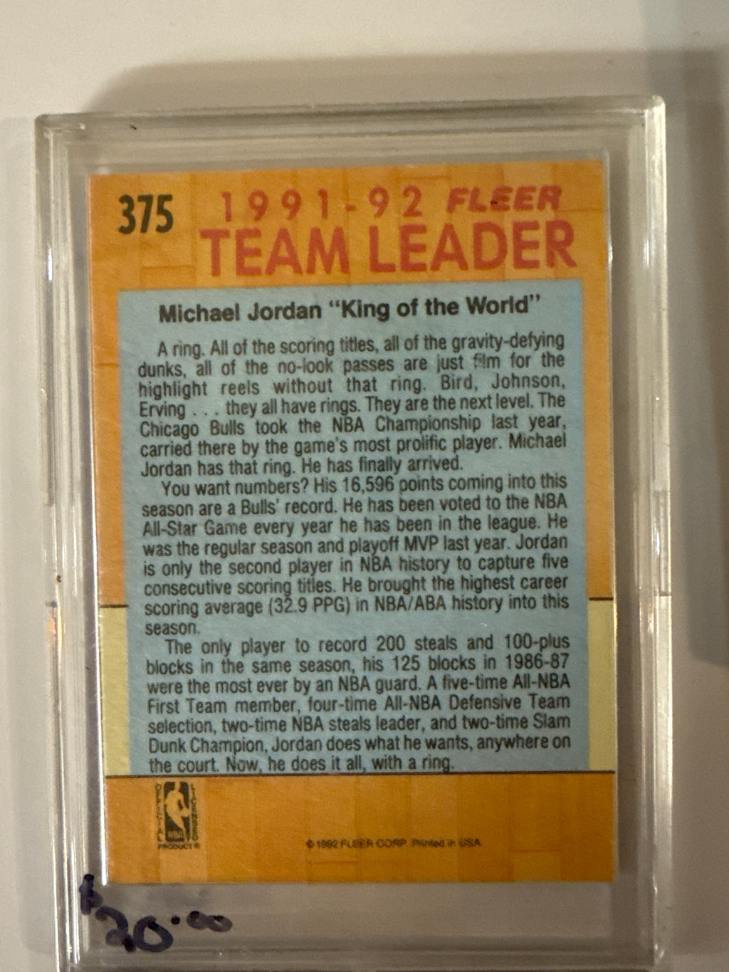 91-92 Fleer Michael Jordan #375