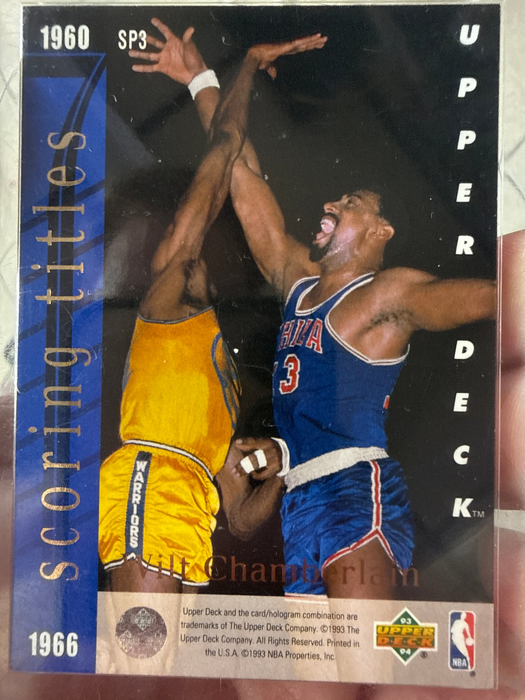 1993 Upper Deck #SP3 Jordan/Chamberlain Seven Straight Scoring Titles