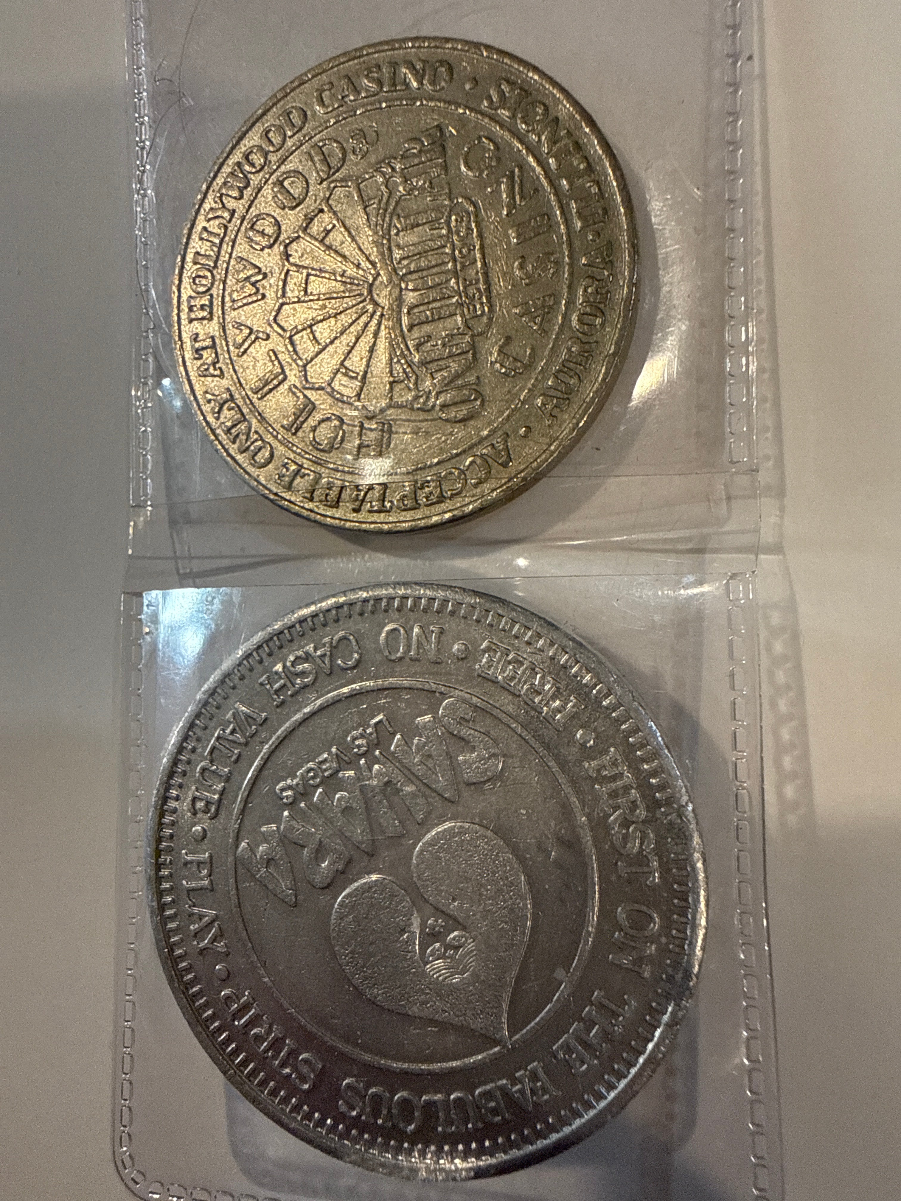 Sahara Casino & Hollywood Casino tokens