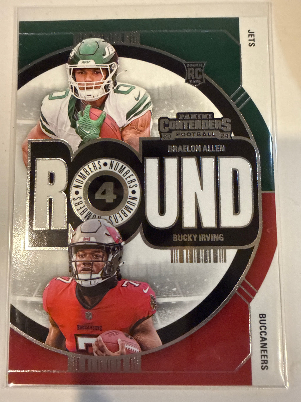 2024 Braylon Allen & Bucky Irving Round Numbers Dual Rookie - Panini Contenders