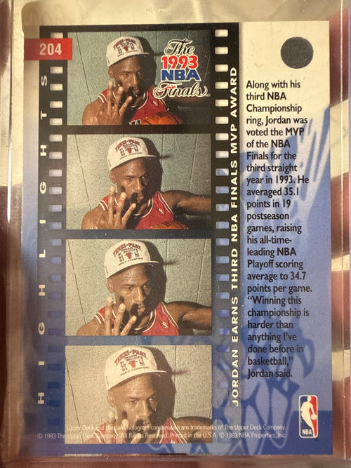 1993 Upper Deck #204 Michael Jordan Finals MVP