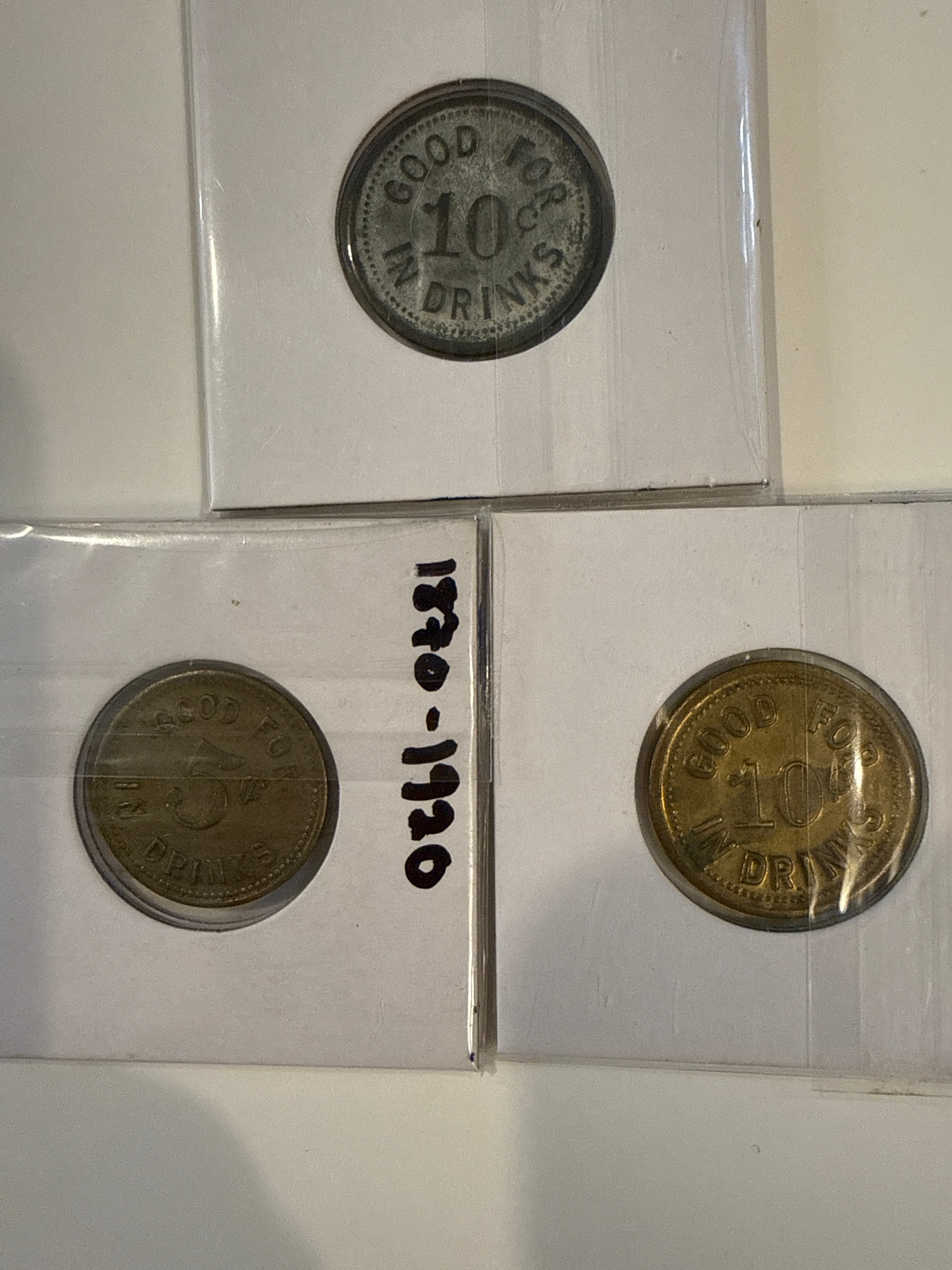 Early 20s-30s Chicago Bar drink tokens lot