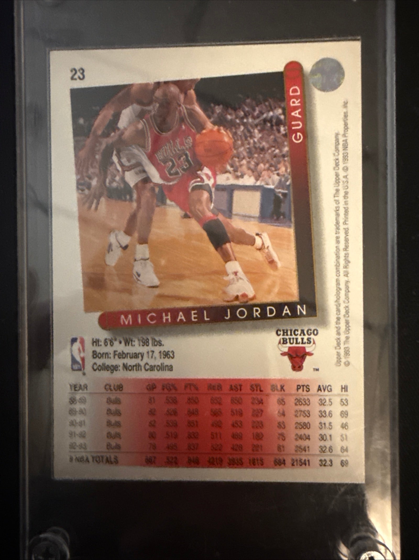 Michael Jordan #23 upper deck