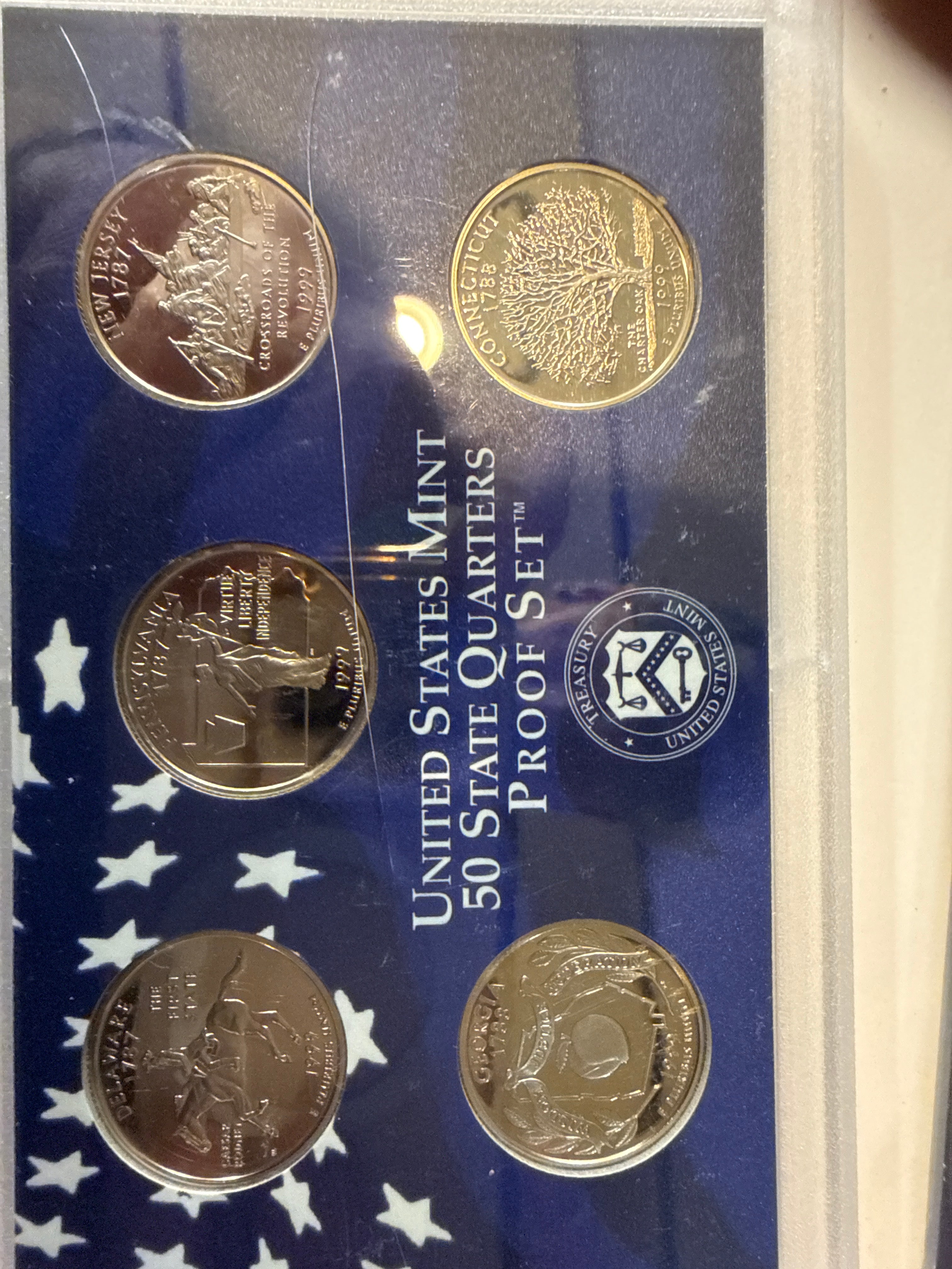 1999 United States mint 50 state quarters proof set