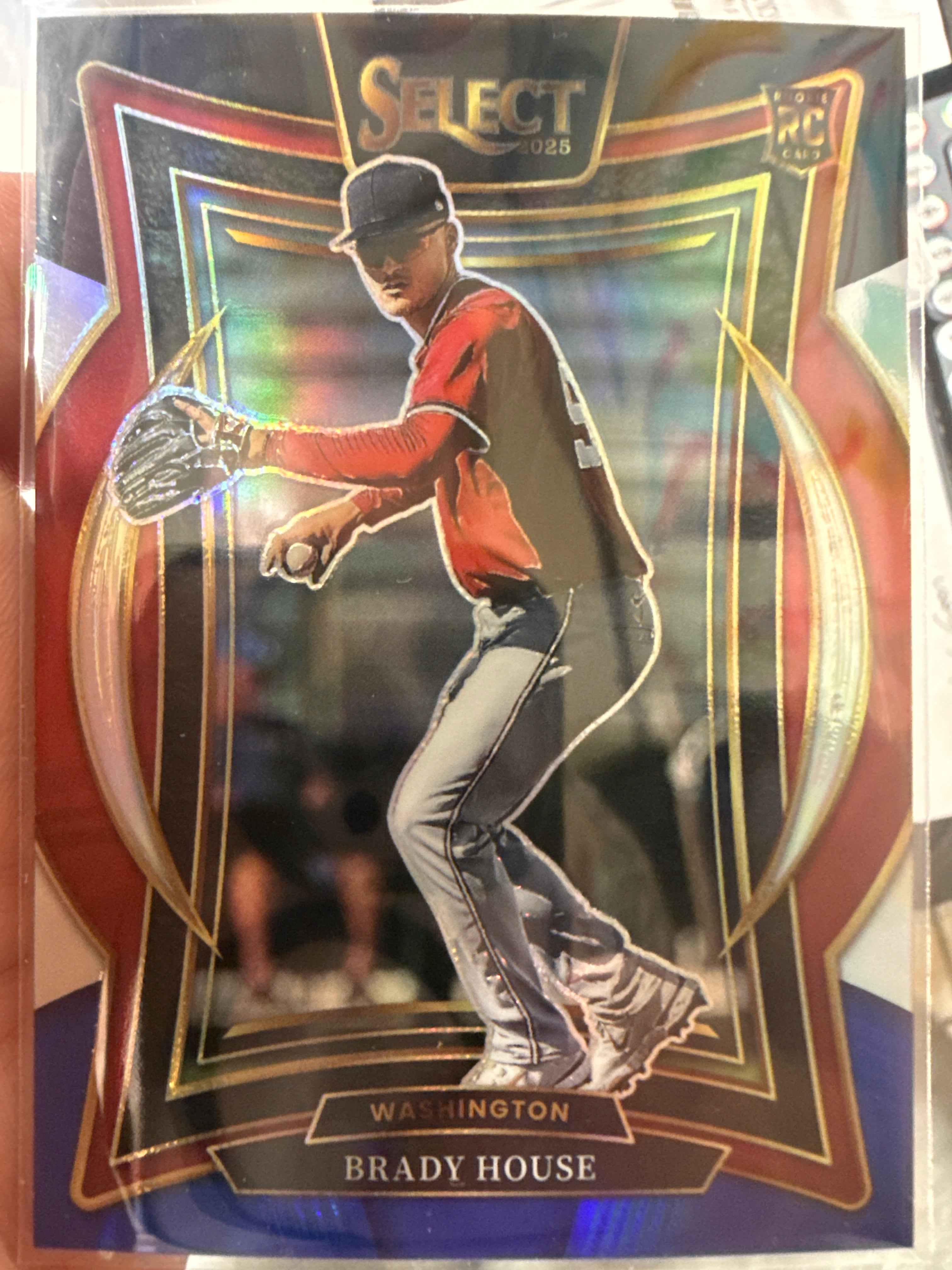 2025 Panini Select #53 Brady House Concourse Prizm Black & Blue /49