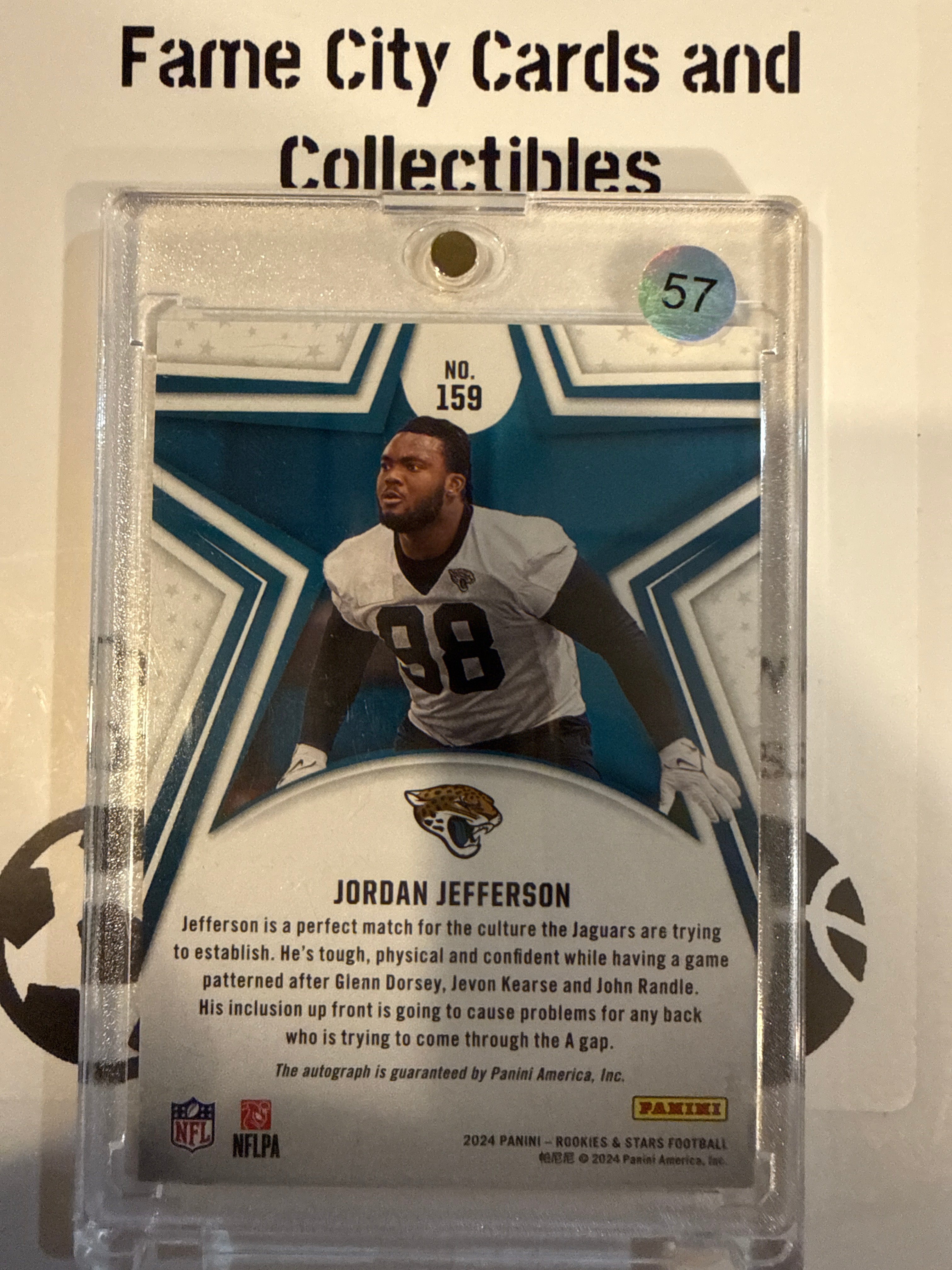 2024 Panini Rookies & Stars Jordan Jefferson #159 Numbered on Card Autograph