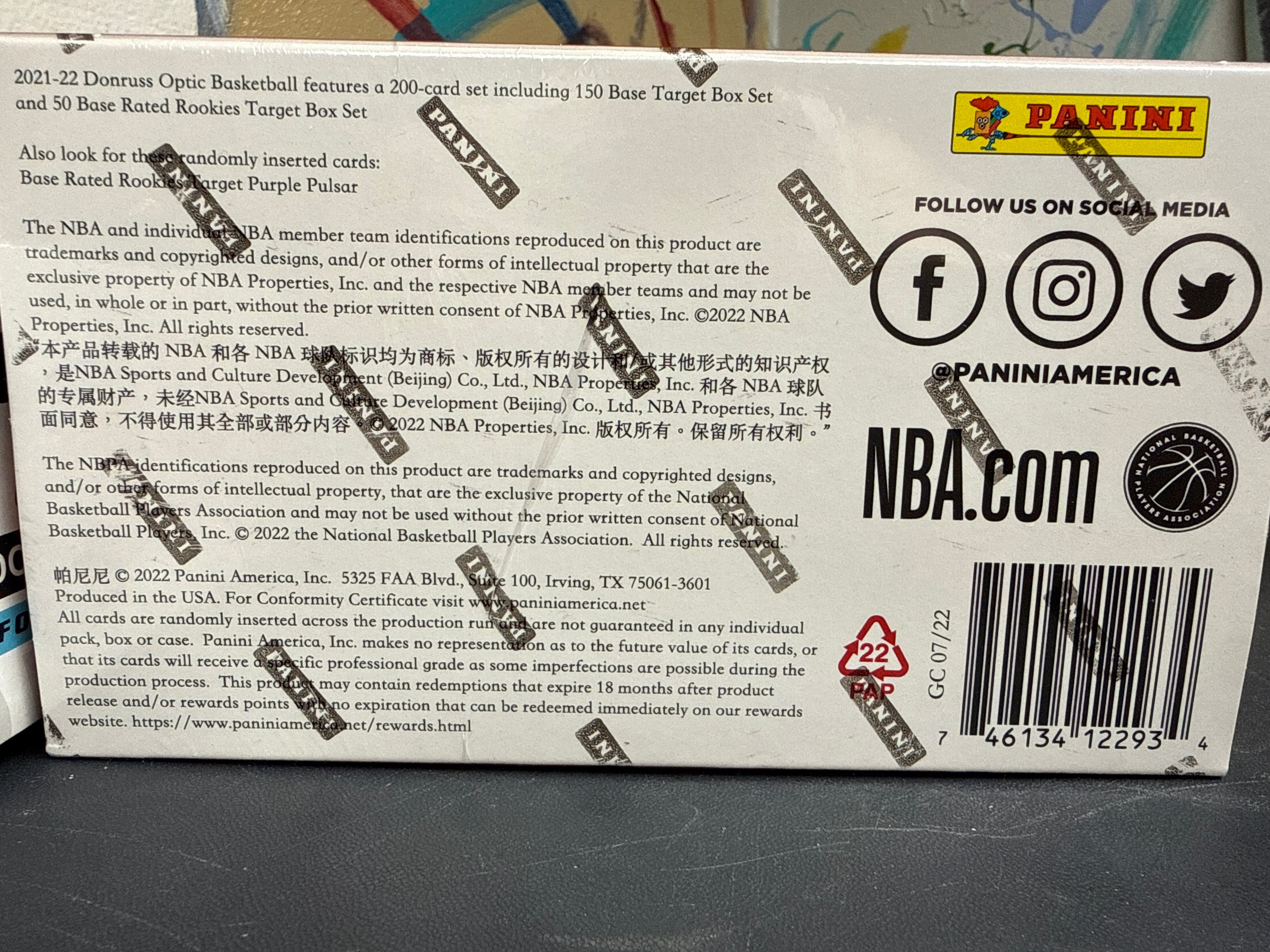 2021-2022 Panini Optic Complete Set w/bonus pack