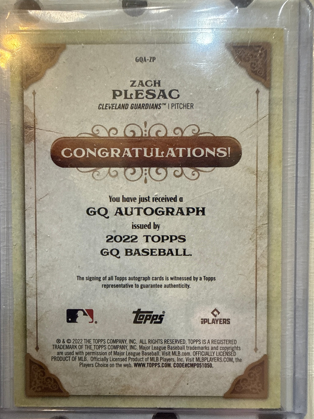 2022 Topps Gypsy Queen Zach Plesac Autograph - Guardians