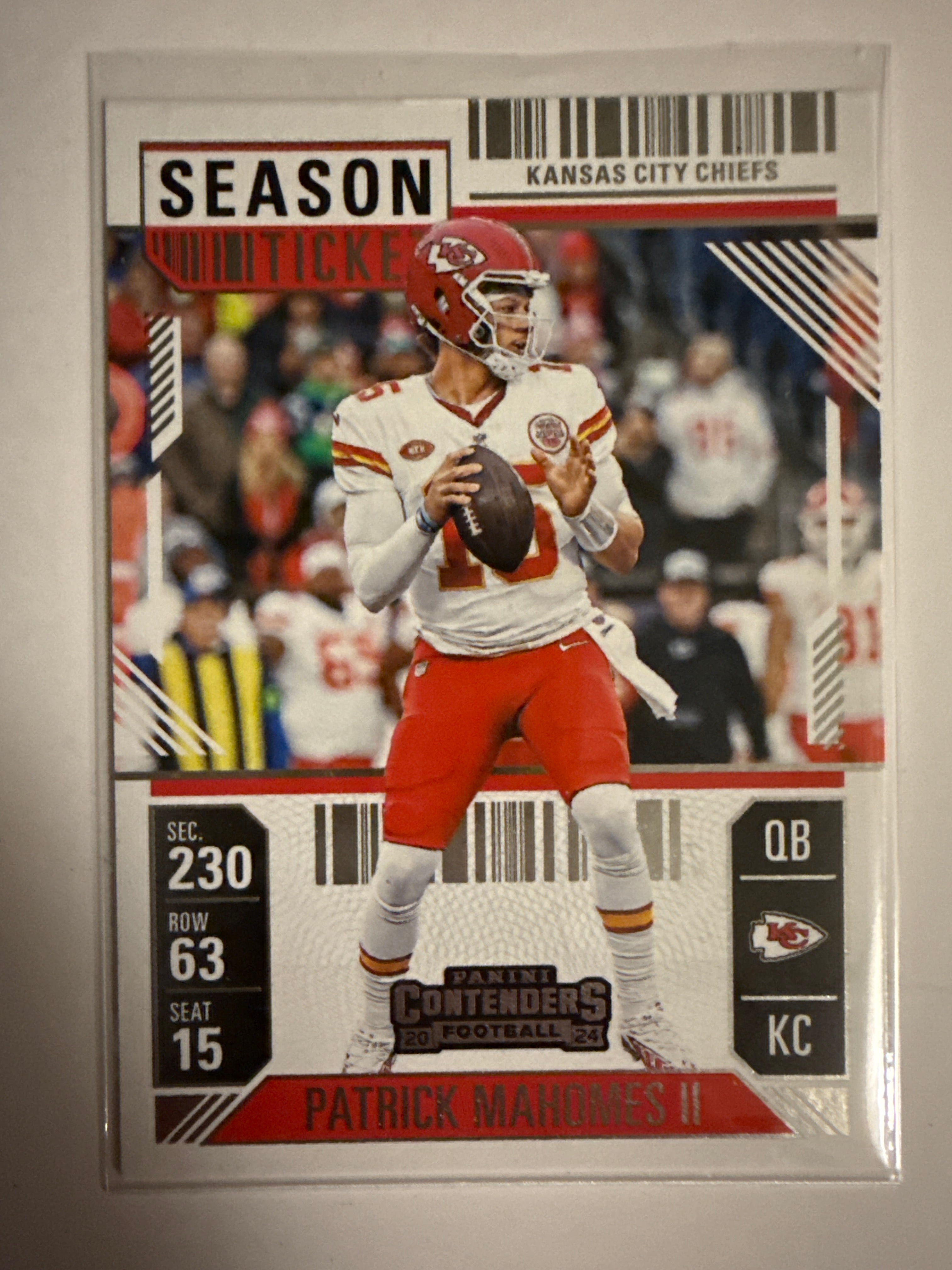 Patrick Mahomes 2024 Panini Contenders #50 Base - Near Mint or Better
