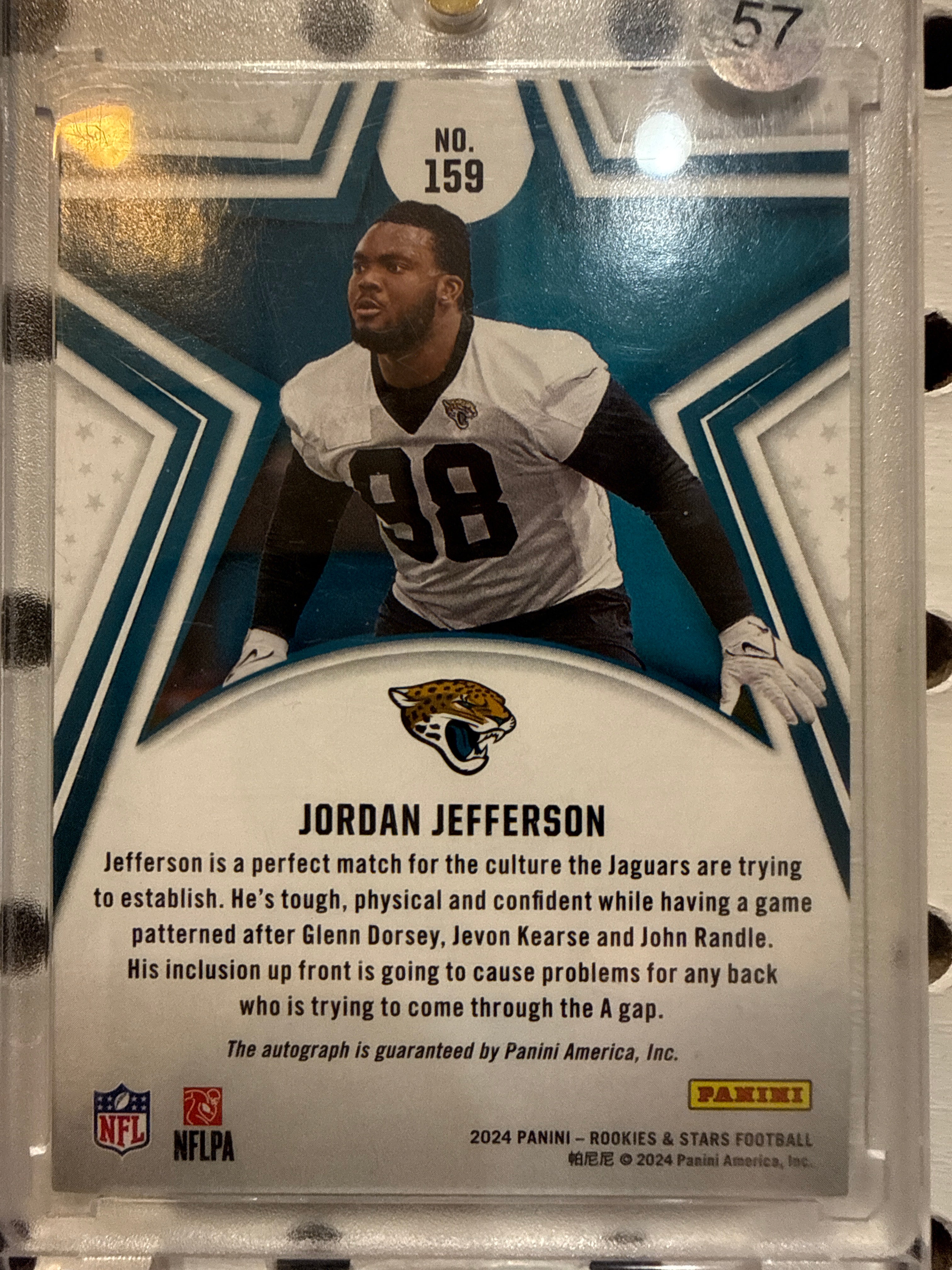 2024 Panini Rookies and Stars Jordan Jefferson Rookie Autograph #159 /349