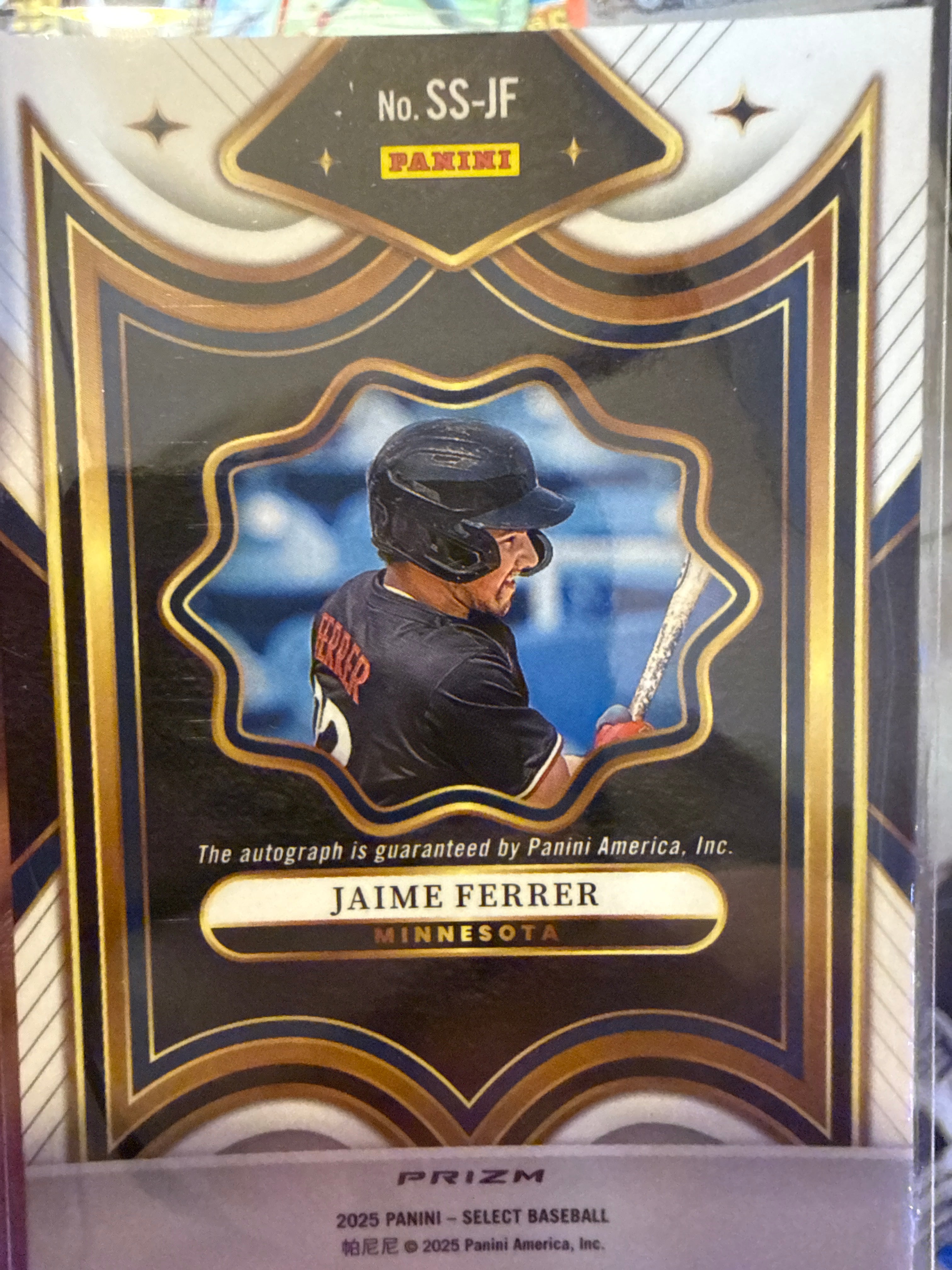 2025 Jaime Ferrer #SS-JF Autograph Signature Selection - Minnesota Twins