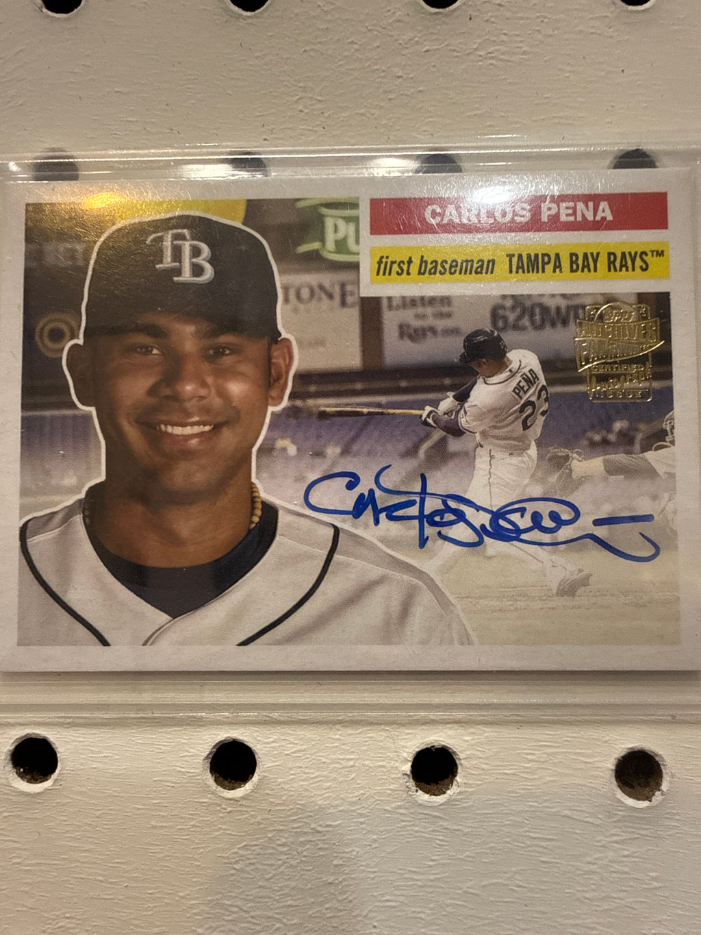 2005 Topps Archives Carlos Peña Fan Favorite Autograph #56FFA-CP - Devil Rays