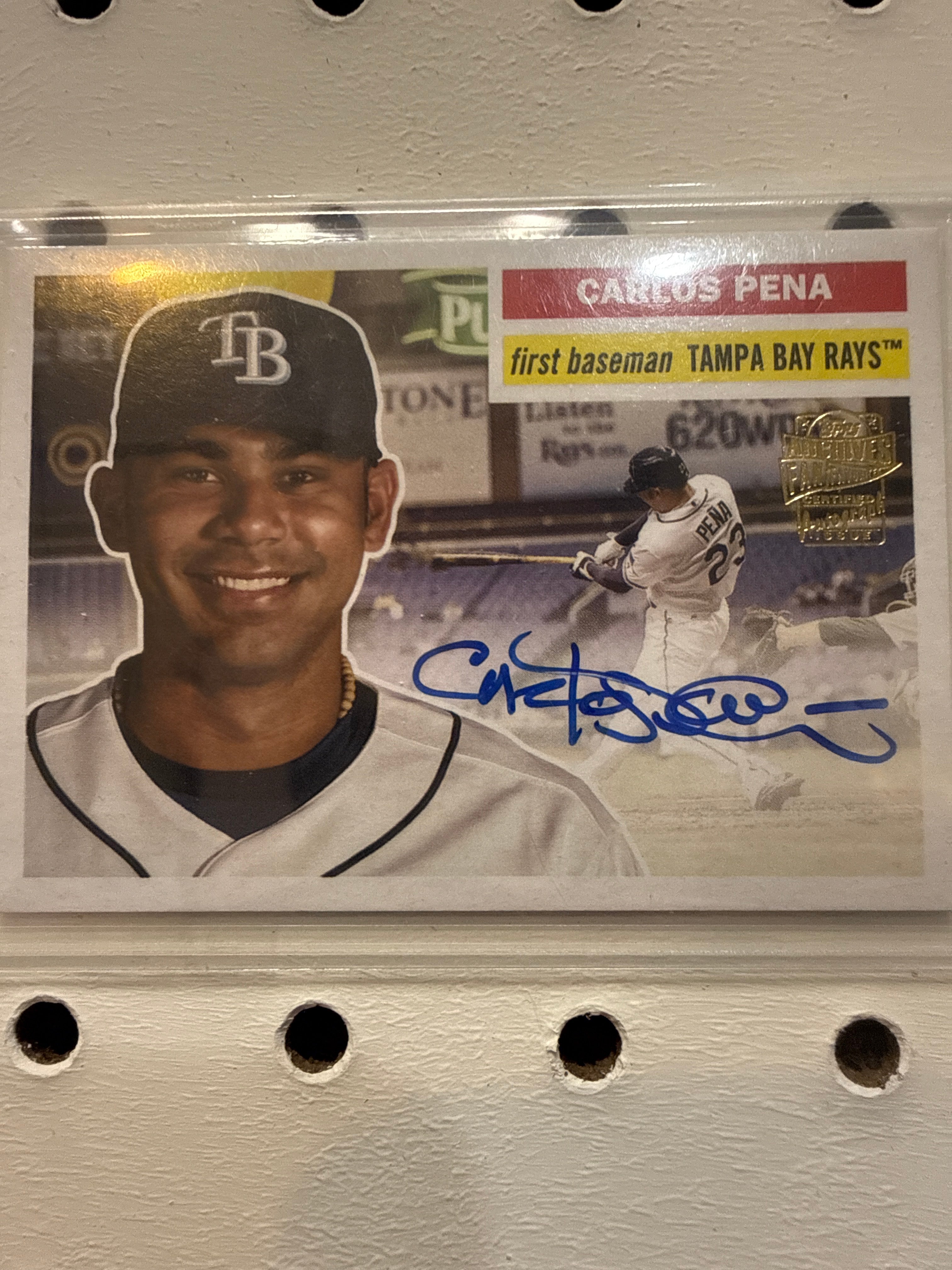 2005 Topps Archives Carlos Peña Fan Favorite Autograph #56FFA-CP - Devil Rays