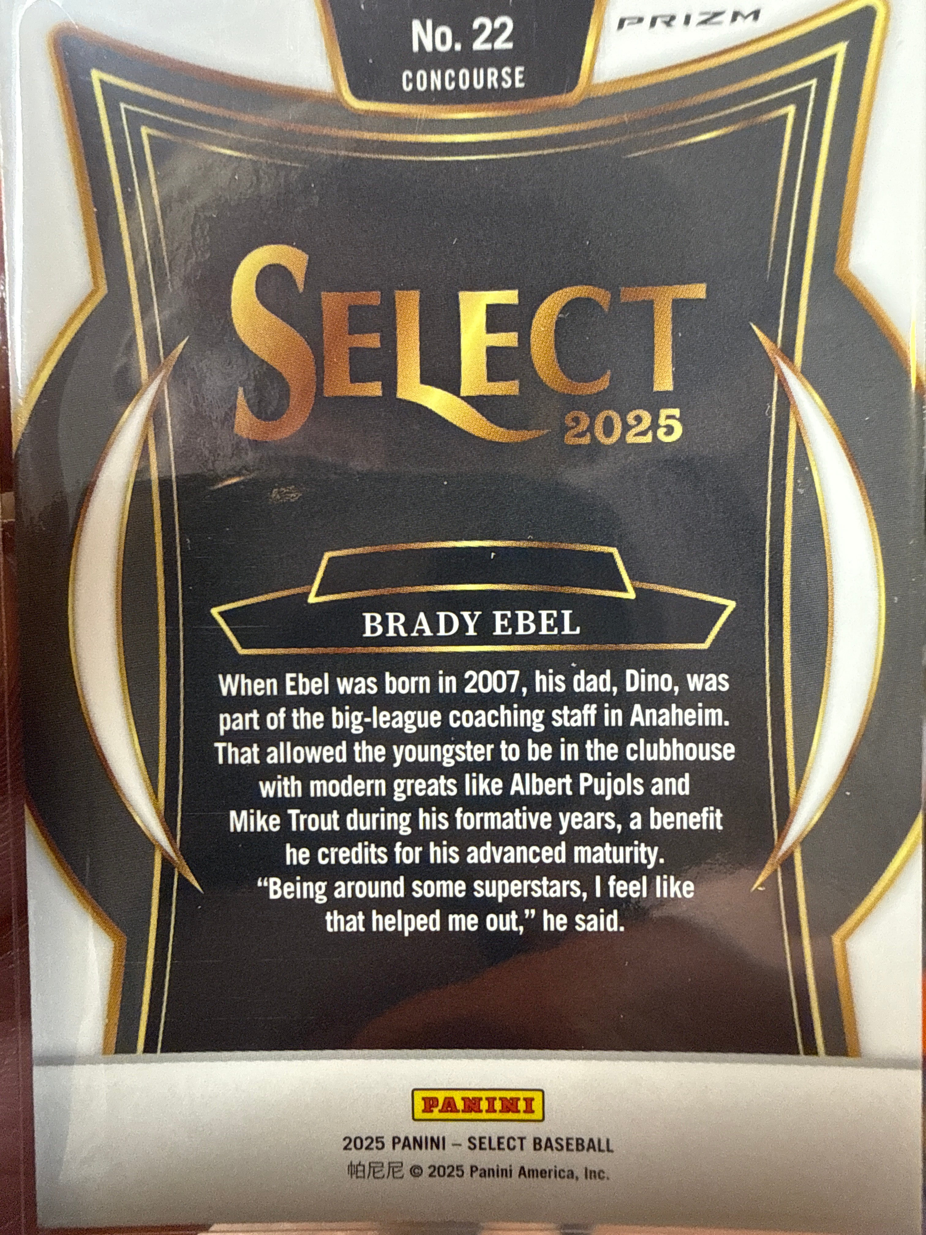 2025 Brady Evelyn #22 Concourse Orange Flash Prizm Parallel