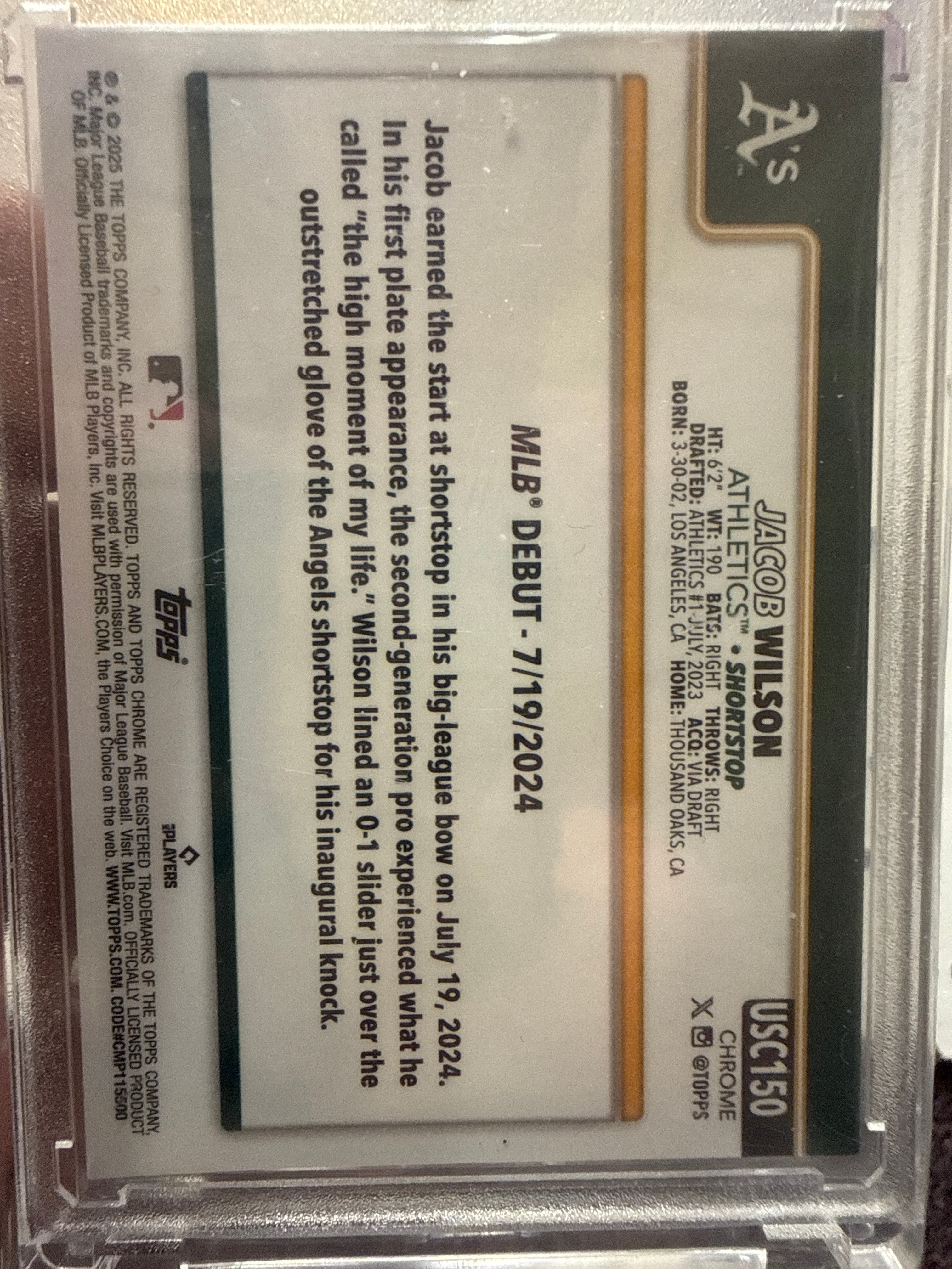 2005 Topps Chrome Update Jacob Wilson #USC150 White Border /30