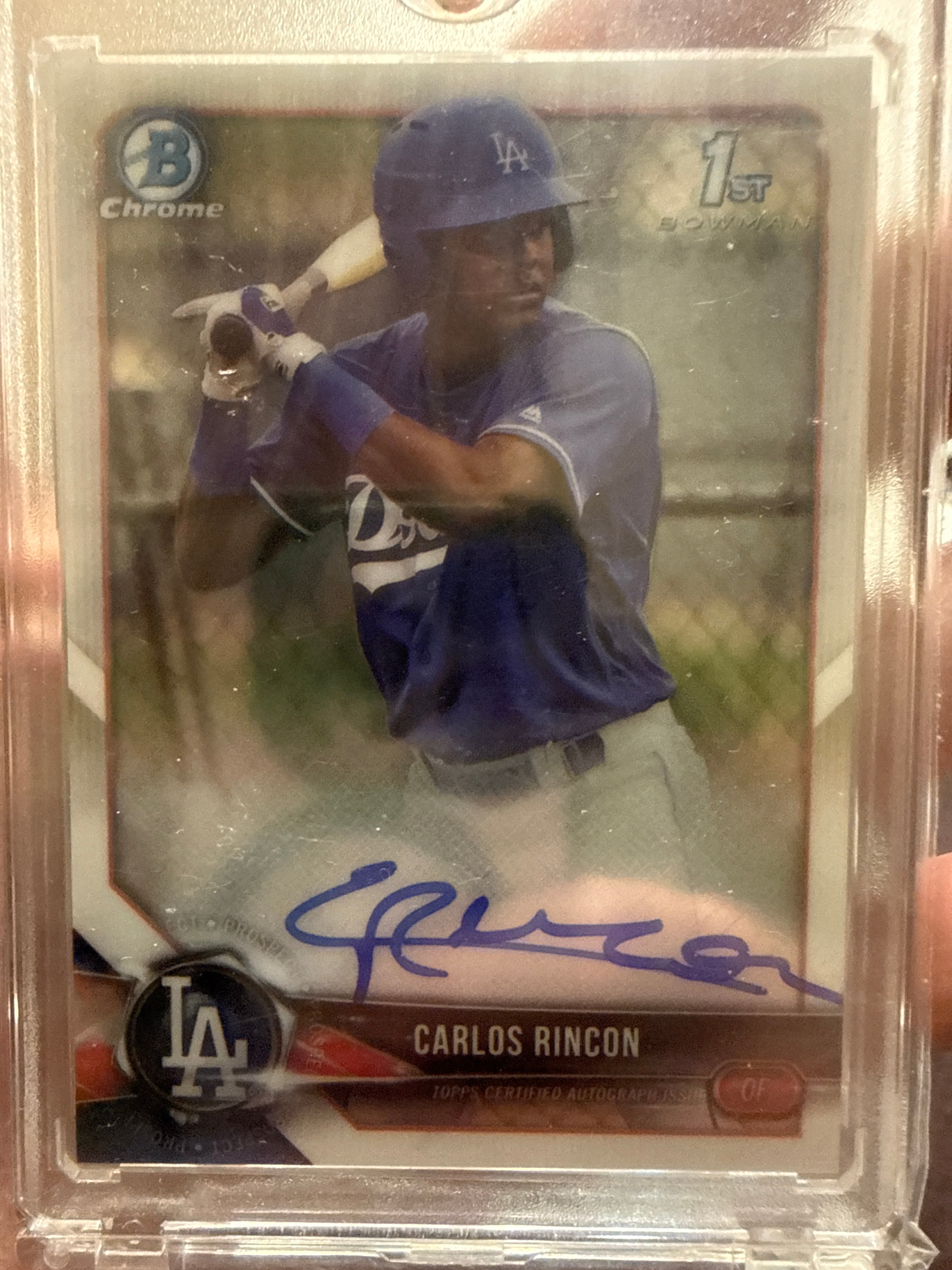 2018 Bowman Carlos Rincon 1st Bowman Autograph #CPA-CRI - Dodgers