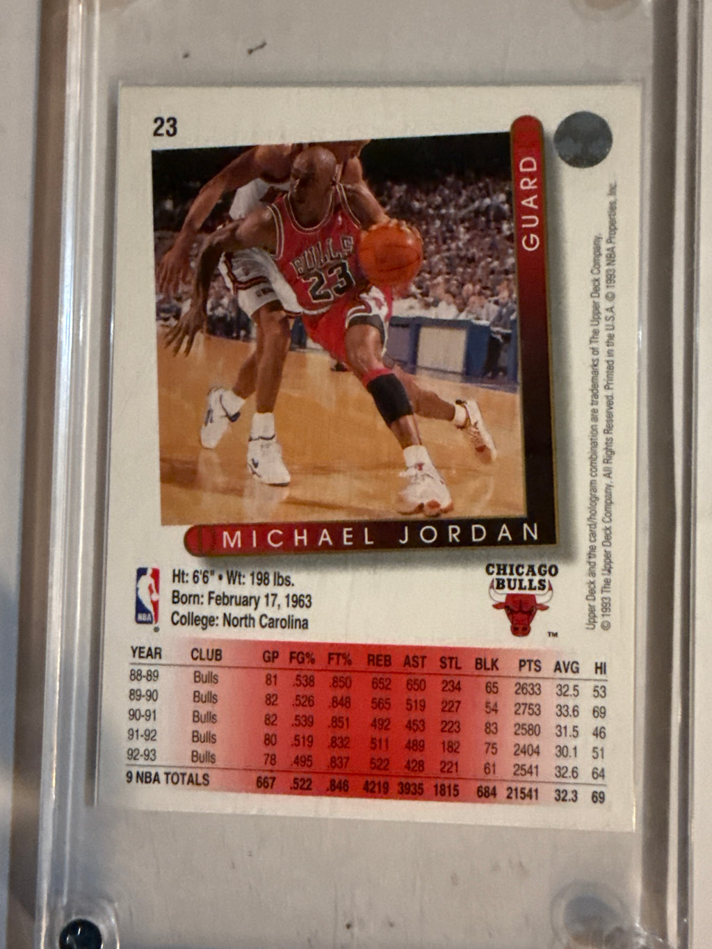 93 Upper Deck Michael Jordan #23