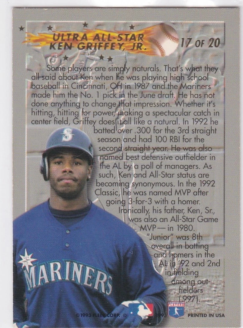 1993 Fleer Ultra Ken Griffey Jr. 17