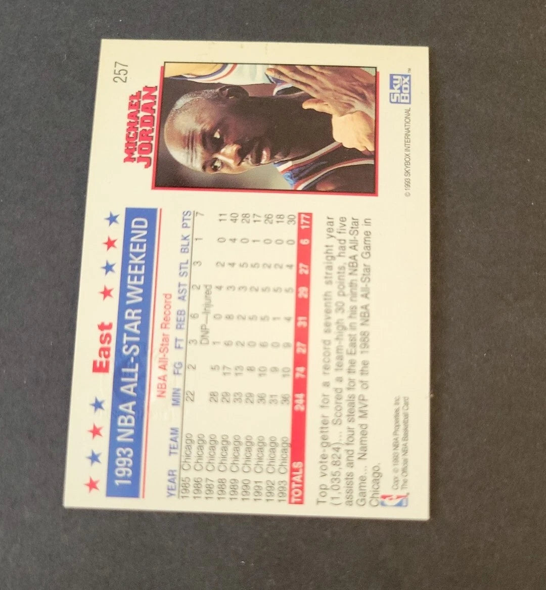 5th Anniv. Michael Jordan #257 1993 All Star Weekend